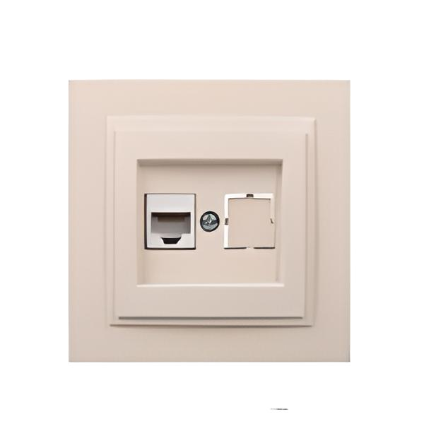 Розетка компьютерная Mono Electric Despina RJ45 CAT6 Кремовый (102-170005-125)