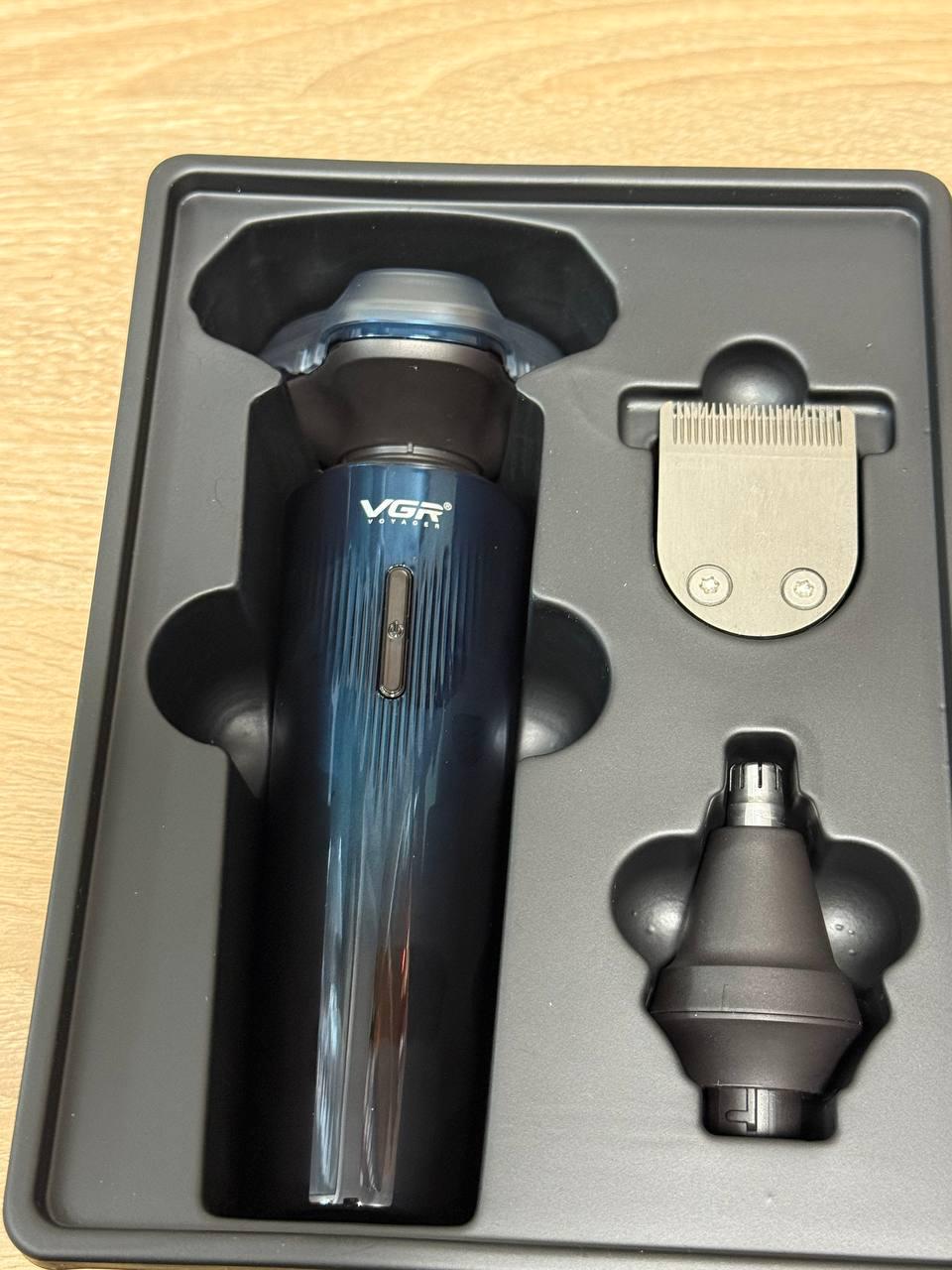 Электробритва VGR беспроводная 3в1 Синий (V-303)