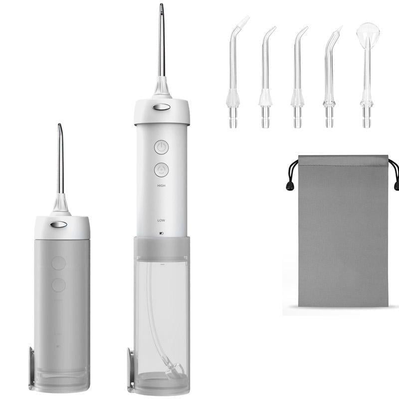 Ирригатор h2ofloss hf-10 Mini портативный 5 насадок Белый (7045)