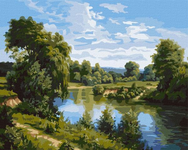 Картина по номерам Идейка Летний пейзаж 40х50 см в термопакете (KHO2877)