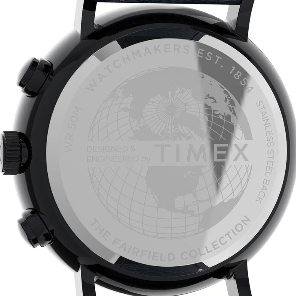 Наручний годинник чоловічий Timex Fairfield Chrono кварцевий Black (Tx2u88900) - фото 5 Наручний годинник чоловічий Timex Fairfield Chrono кварцевий Black (Tx2u88900) - фото 5