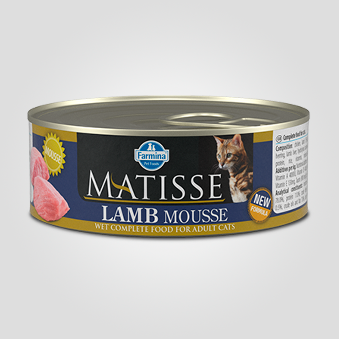 Корм вологий Farmina Matisse Cat Mousse для дорослих кішок з ягням 85 г (20504370)