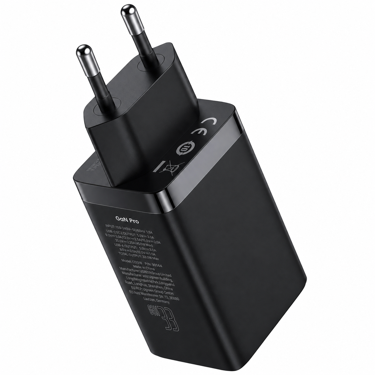 Зарядное устройство для Baseus GaN5 Pro 65W (2xType-C+USB)