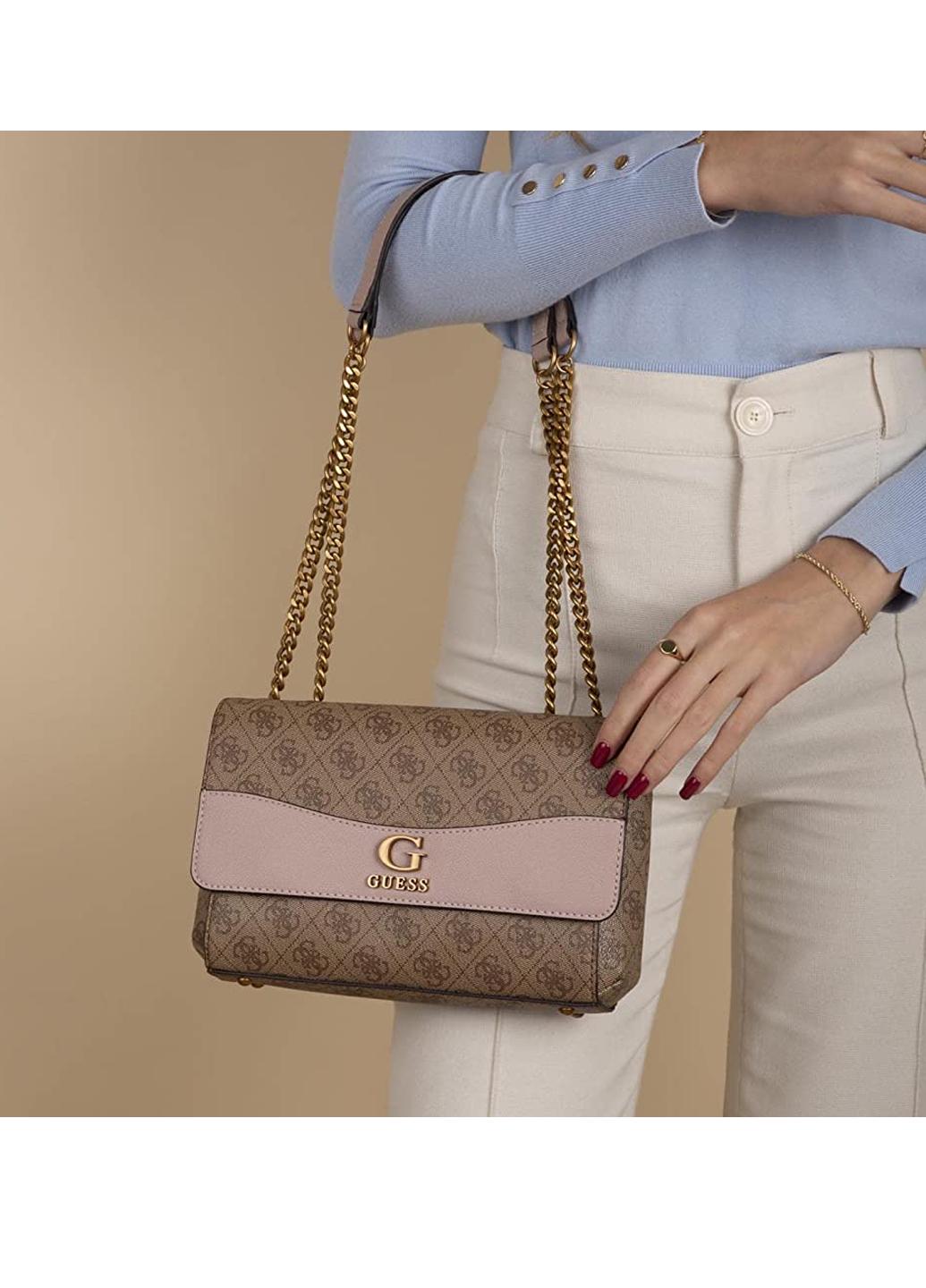 Сумка кросс боди женская из эко кожи Guess NELL LOGO CNVRTBLE XBODY FLAP HWSB8735210-LLR Светло-коричневый - фото 6 Сумка кросс боди женская из эко кожи Guess NELL LOGO CNVRTBLE XBODY FLAP HWSB8735210-LLR Светло-коричневый - фото 6