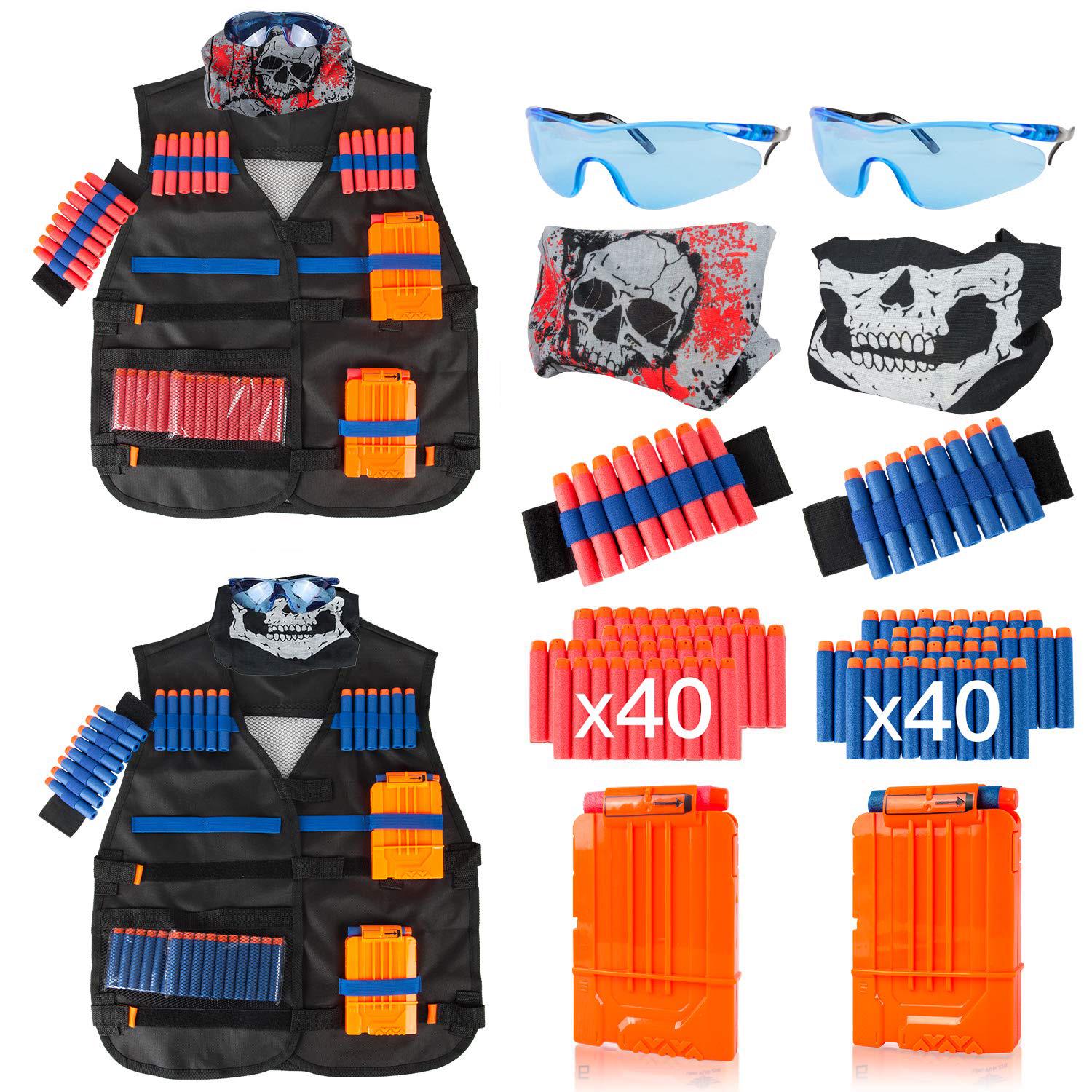 Набор из 2 жилетов с аксессуарами Little Valentine N-Strike Elite Series Tactical Vest (B07MG44Y9K) - фото 4