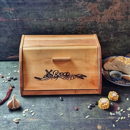 Хлебница с доской для нарезки хлеба Maysternya 37х24х19 см (8920Б)