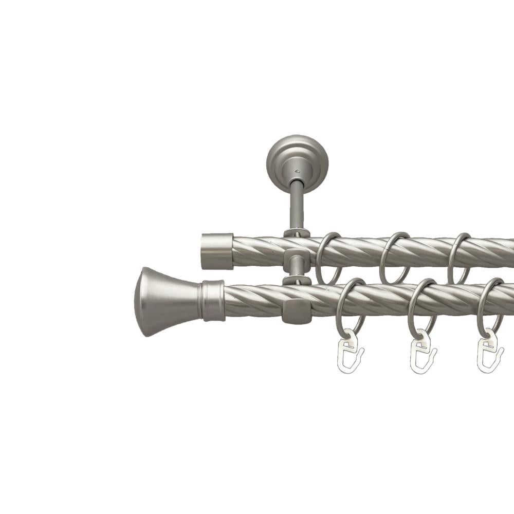 Карниз для штор Orvit Люксор крученая двухрядный 19/19 мм 240 см Сатин (000-7676)