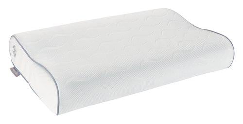 Подушка анатомическая из полиэстера 26x40x6/5 см Белый