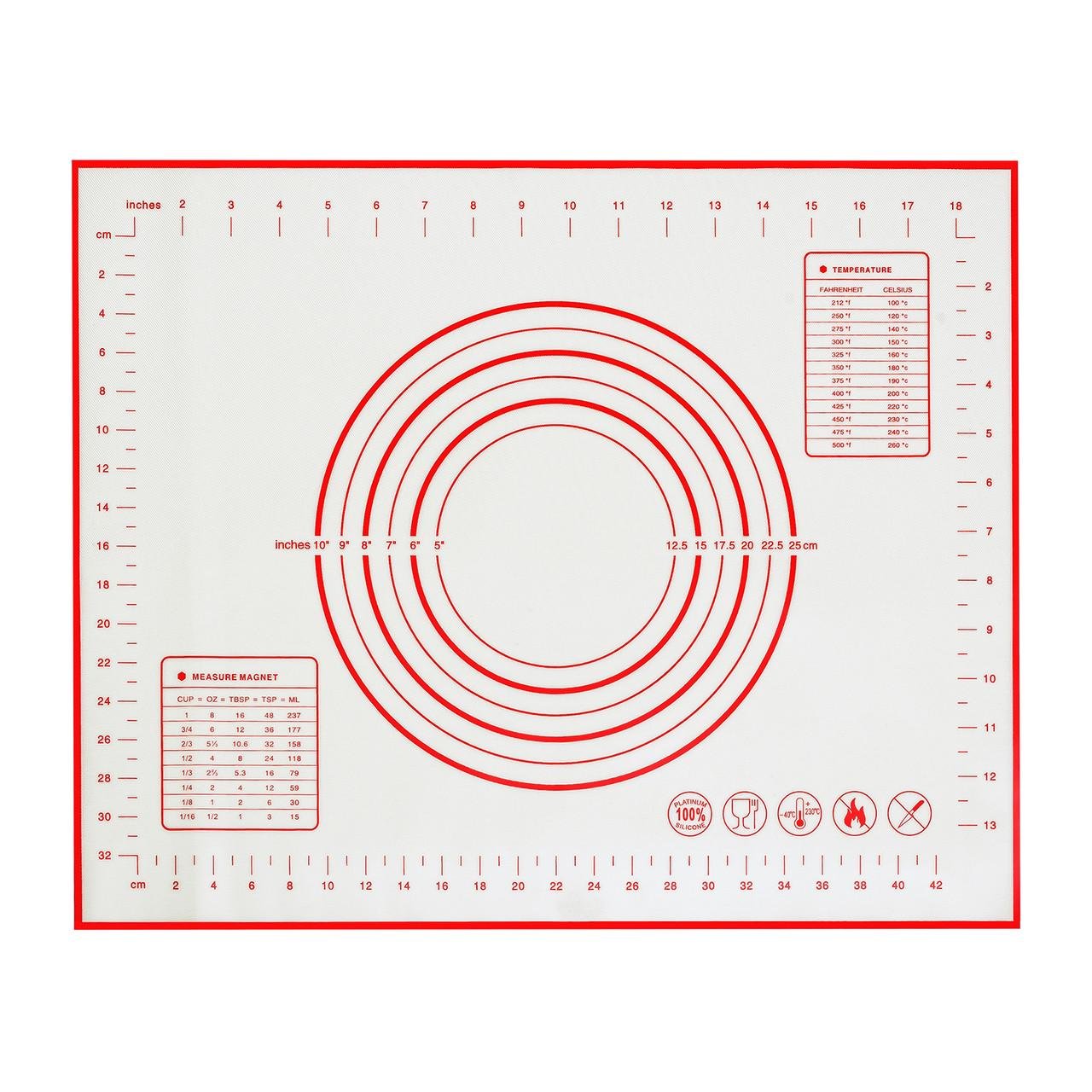 Килимок для розкочування тіста 40х50 см (1925873428)