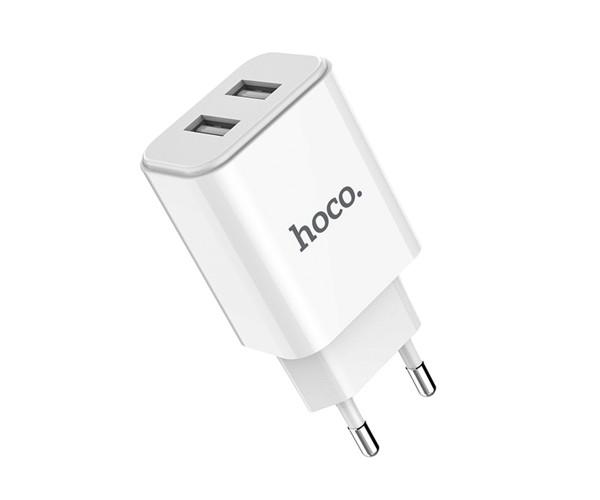 Пристрій зарядний мережевий Hoco C62А 2 Usb 21 A без кабелю Пристрій зарядний мережевий Hoco C62А 2 Usb 21 A без кабелю