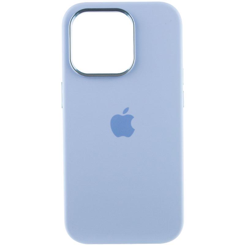 Противоударный чехол Silicone Case Metal Buttons (AA) для Apple iPhone 13 Pro (6.1") Голубой / Blue Fog - фото 2