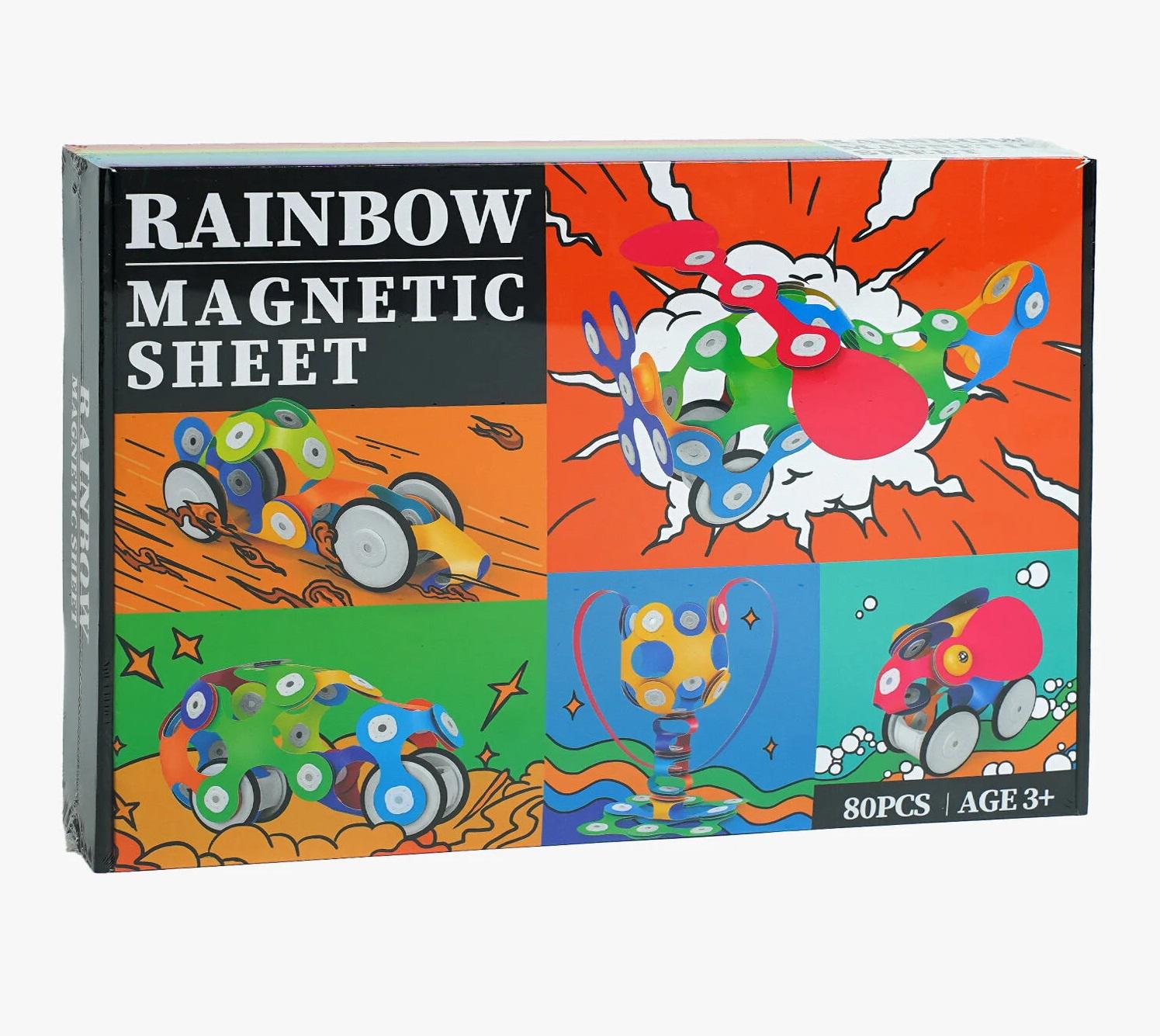 Конструктор магнитный Rainbow 80 деталей Multicolor (155954)