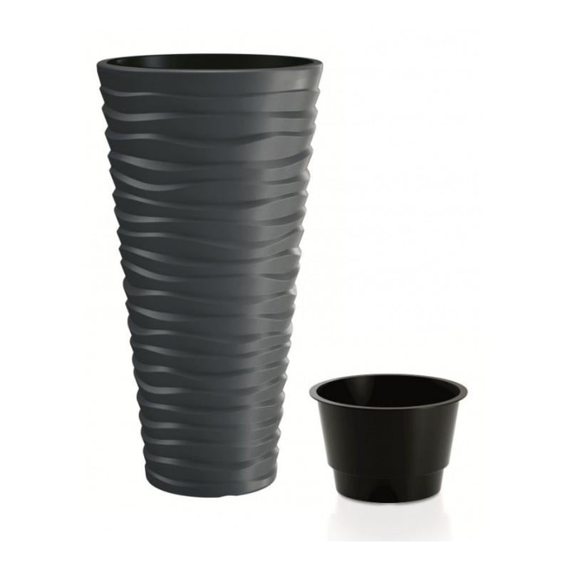 Горшок для цветов Prosperplast Sand Slim 35 см Антрацит (DPSA350-S433)