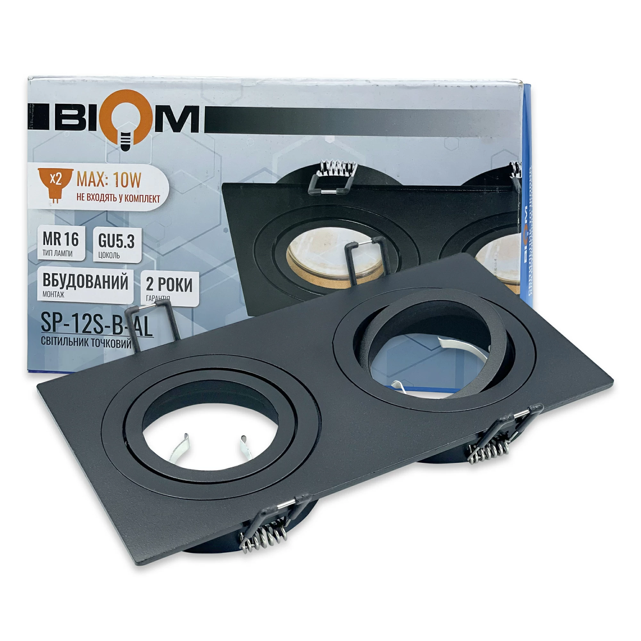 Точечный светильник Biom SP-11S-B-AL под led лампу MR16/GU10 без лампы Черный (2797454883)