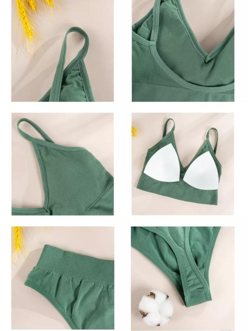 Комплект нижньої білизни в рубчик S/M Синій (1710516606) - фото 10 Комплект нижньої білизни в рубчик S/M Синій (1710516606) - фото 10