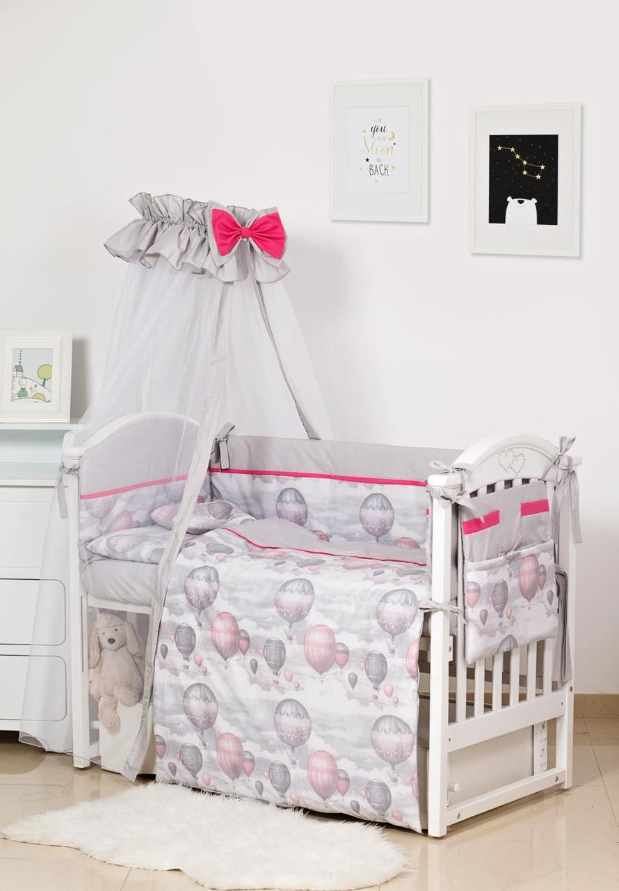 Комплект постельного белья детский Twins Modern II 4028-P-111 Воздушный шар Серый/Розовый (T9953)