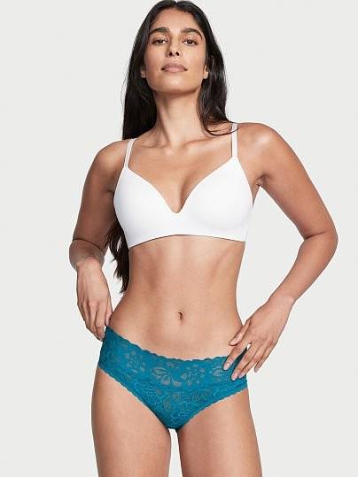 Трусики мереживні Victoria's Secret Lacie Hiphugger Panty XS Бірюзовий - фото 2