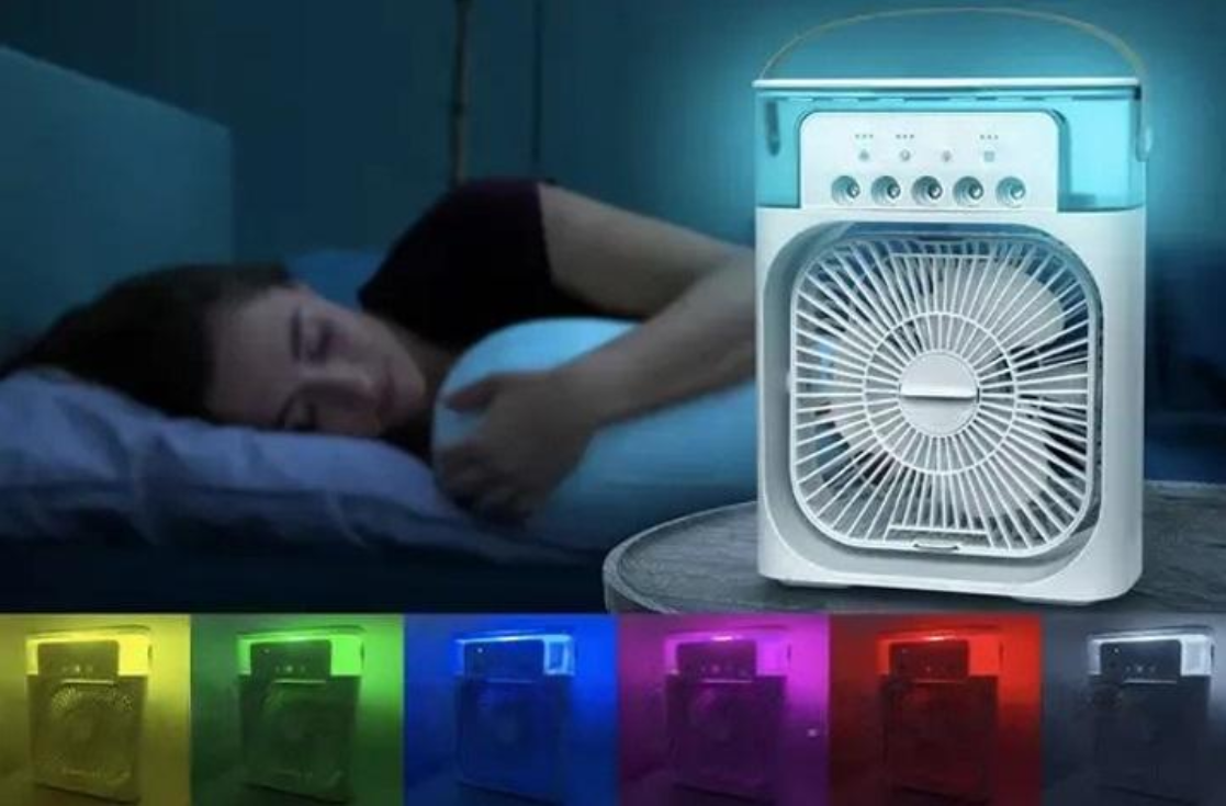 Кондиционер настольный Mini Cooling Fan AC9418 с LED подсветкой USB Белый (26057331) - фото 7 Кондиционер настольный Mini Cooling Fan AC9418 с LED подсветкой USB Белый (26057331) - фото 7