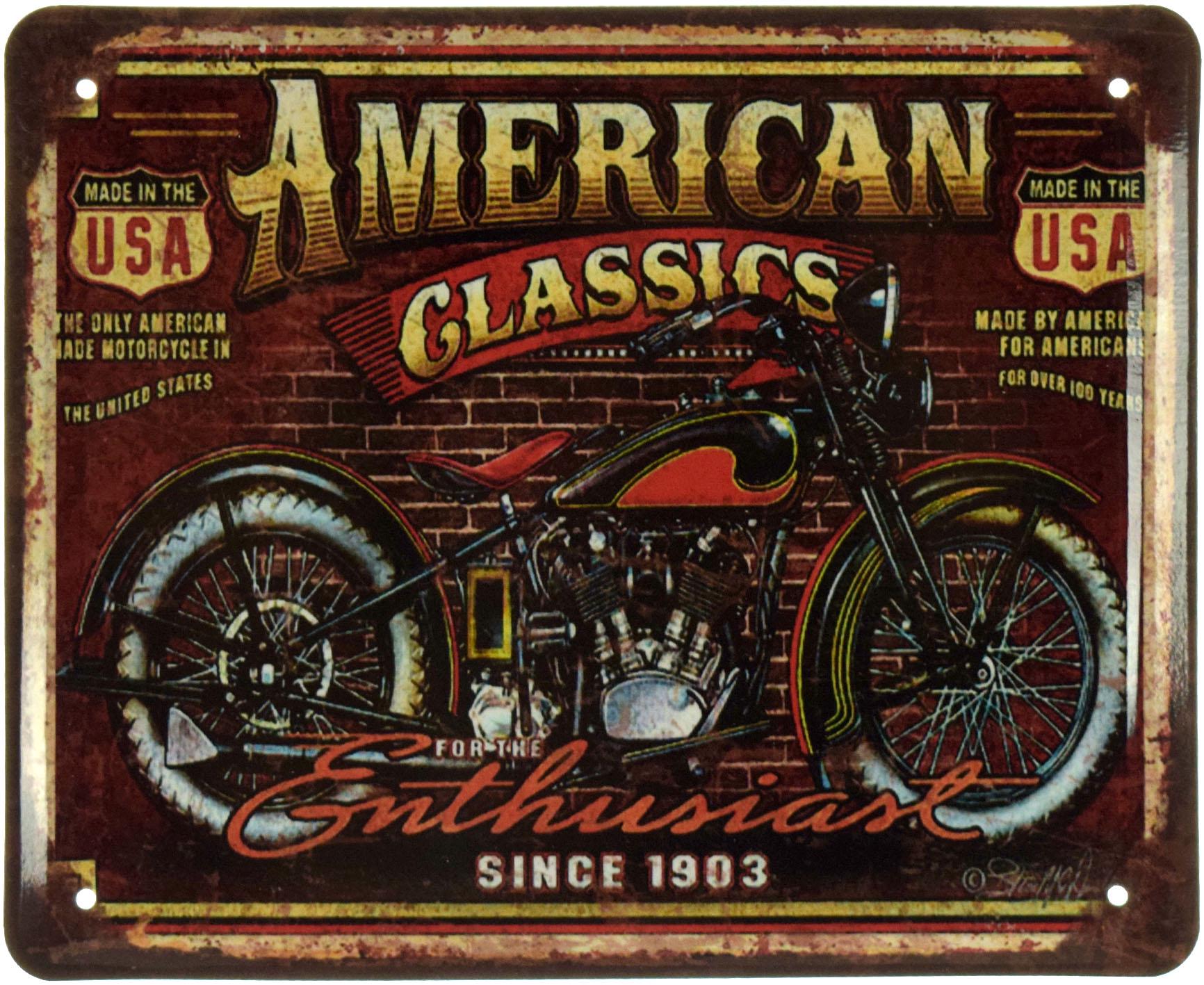 Табличка металлическая American Classics For The Enthusiastic 18x22 см