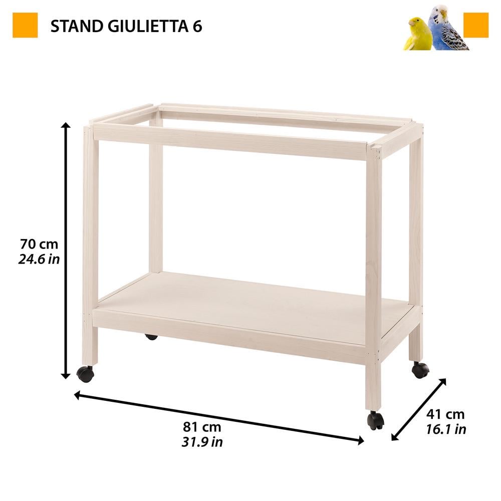 Подставка на колесах под клетки для птиц Ferplast Stand Giulietta 6 81x41x70 см (90106000) - фото 2