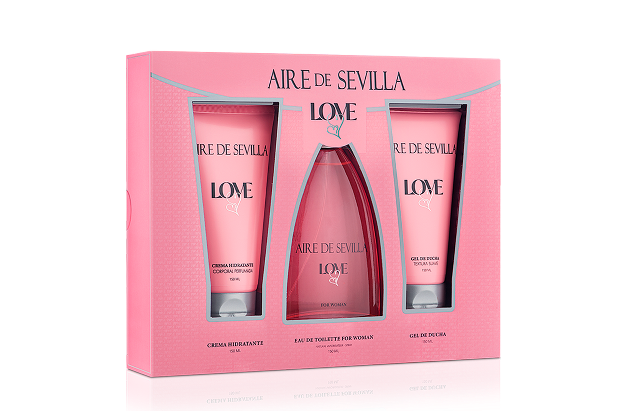 Подарочный набор для женщин Instituto Espanol Aire De Sevilla Love парфюмерный 3 продукта