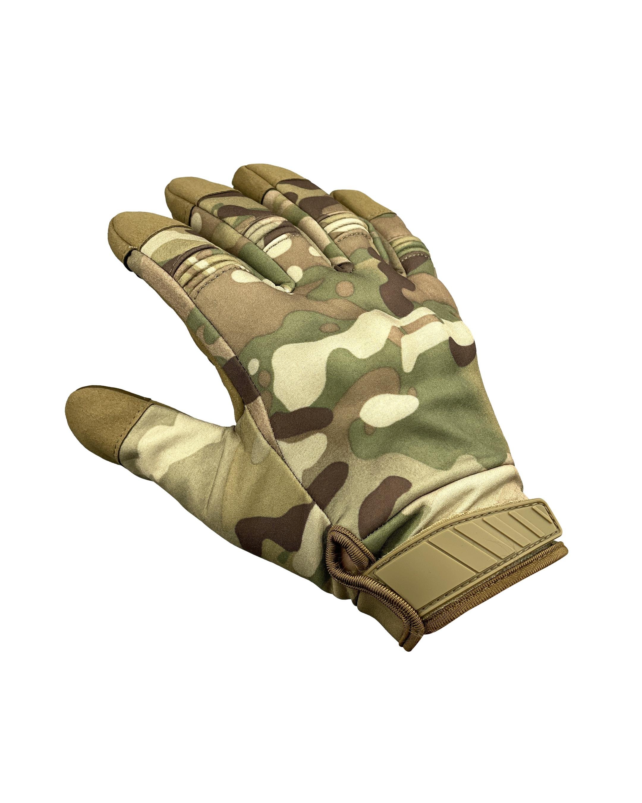 Перчатки военные мужские с защитной вставкой XL Мультикам (RUK-7.4.XL)