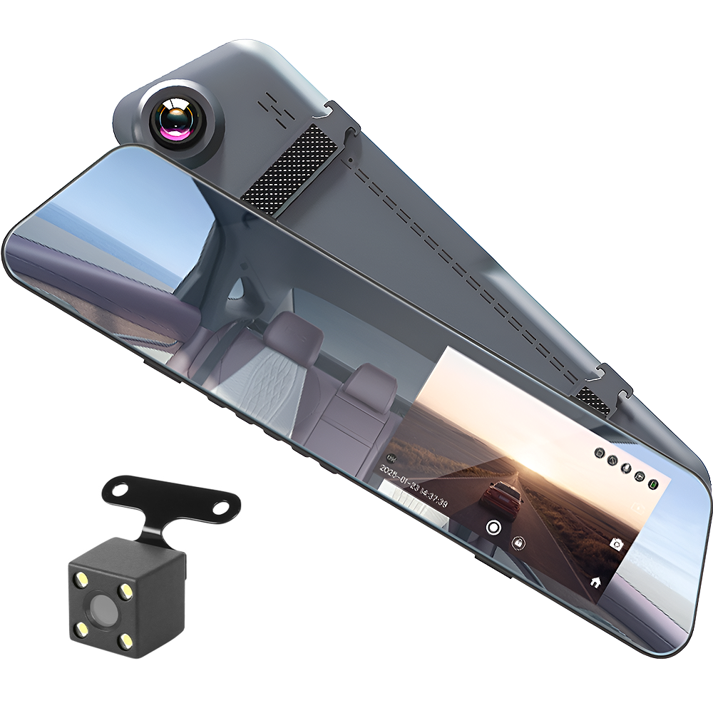 Автомобильное зеркало с видеорегистратором и камерой заднего вида Podofo L5915 LCD дисплей 4, 7" (1256)