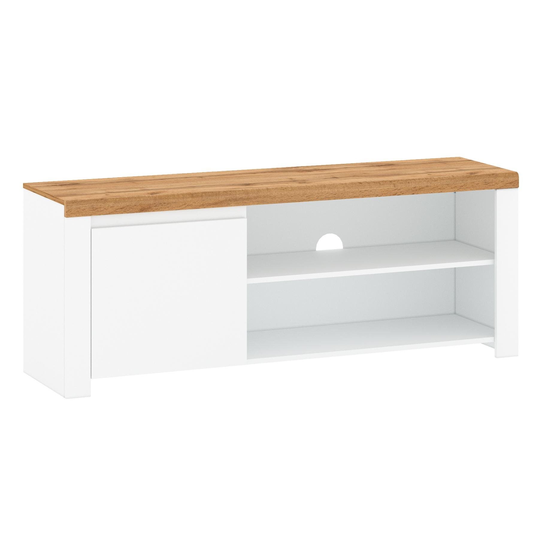 Тумба под телевизор Blonski Vigo B РТВ 1д 610х1560х415 мм Дуб вотан/Нимфея альба (29589443)