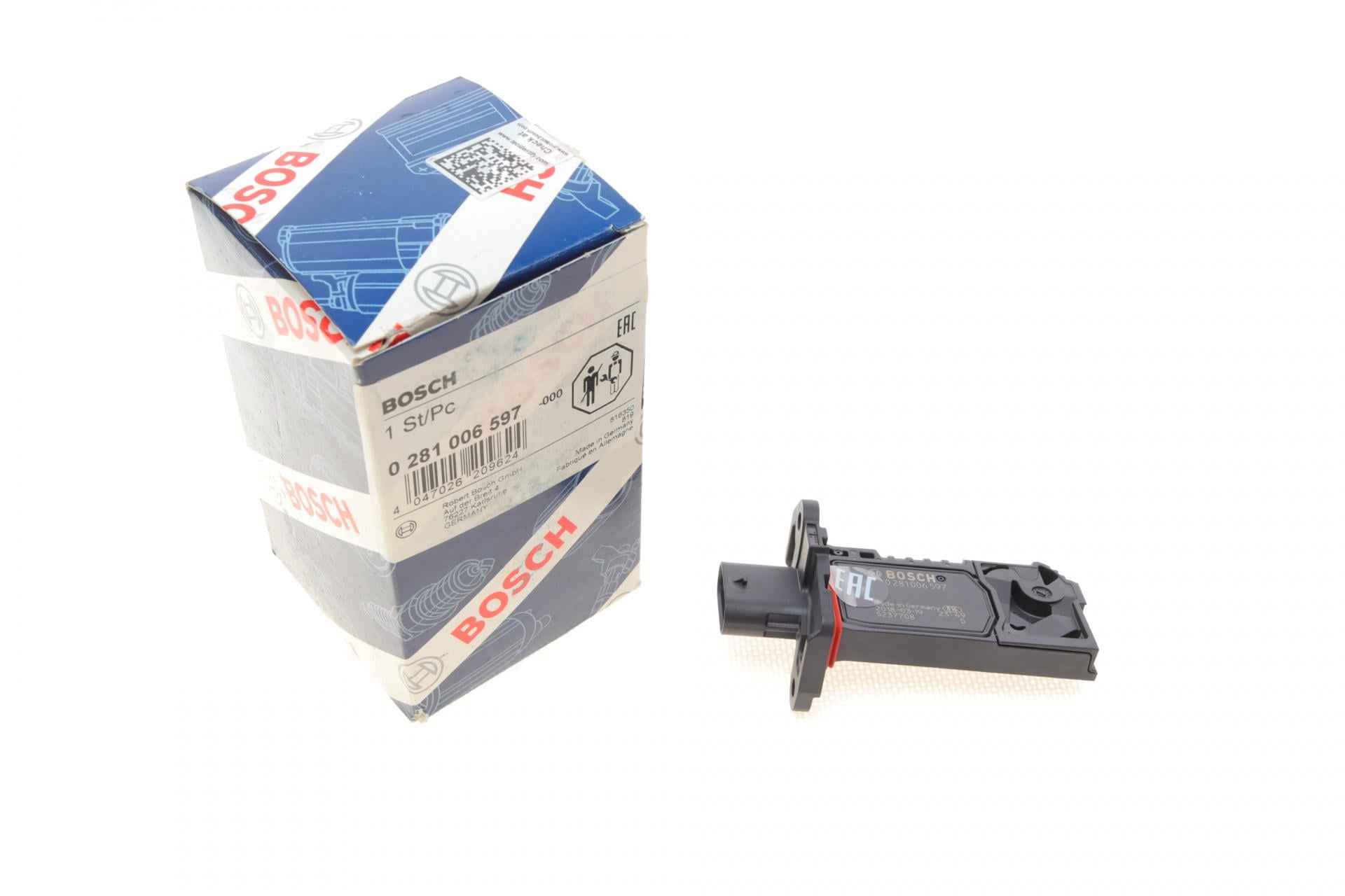 Расходомер воздуха BMW 5 G30/F90/6 GT G32/X3 G01/G97/X5 G05/F95 16- B48/B57/B58- (0 281 006 597)