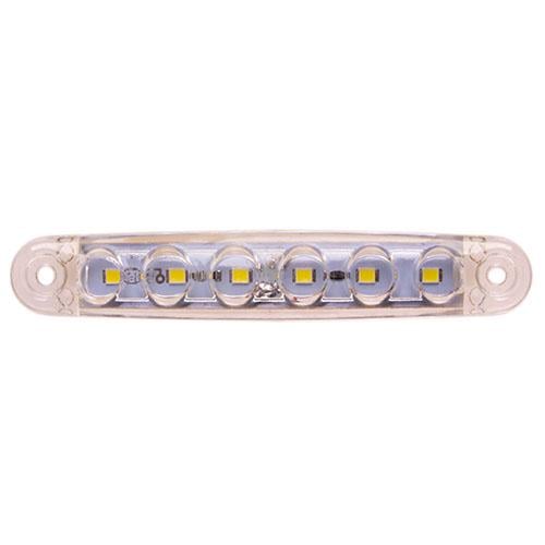 Повторювач габариту палець 6 LED 12/24 V 15x100x10 мм White (201906-B-white)