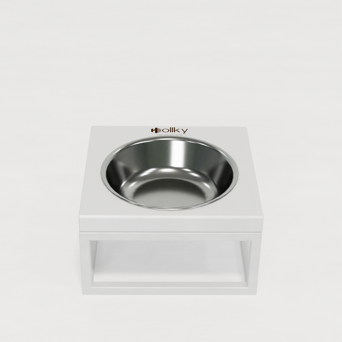 Миска на подставке для кошек и маленьких собак Hollky Base Solo S 0,45 л (S-18187-WHWH) - фото 2 Миска на подставке для кошек и маленьких собак Hollky Base Solo S 0,45 л (S-18187-WHWH) - фото 2