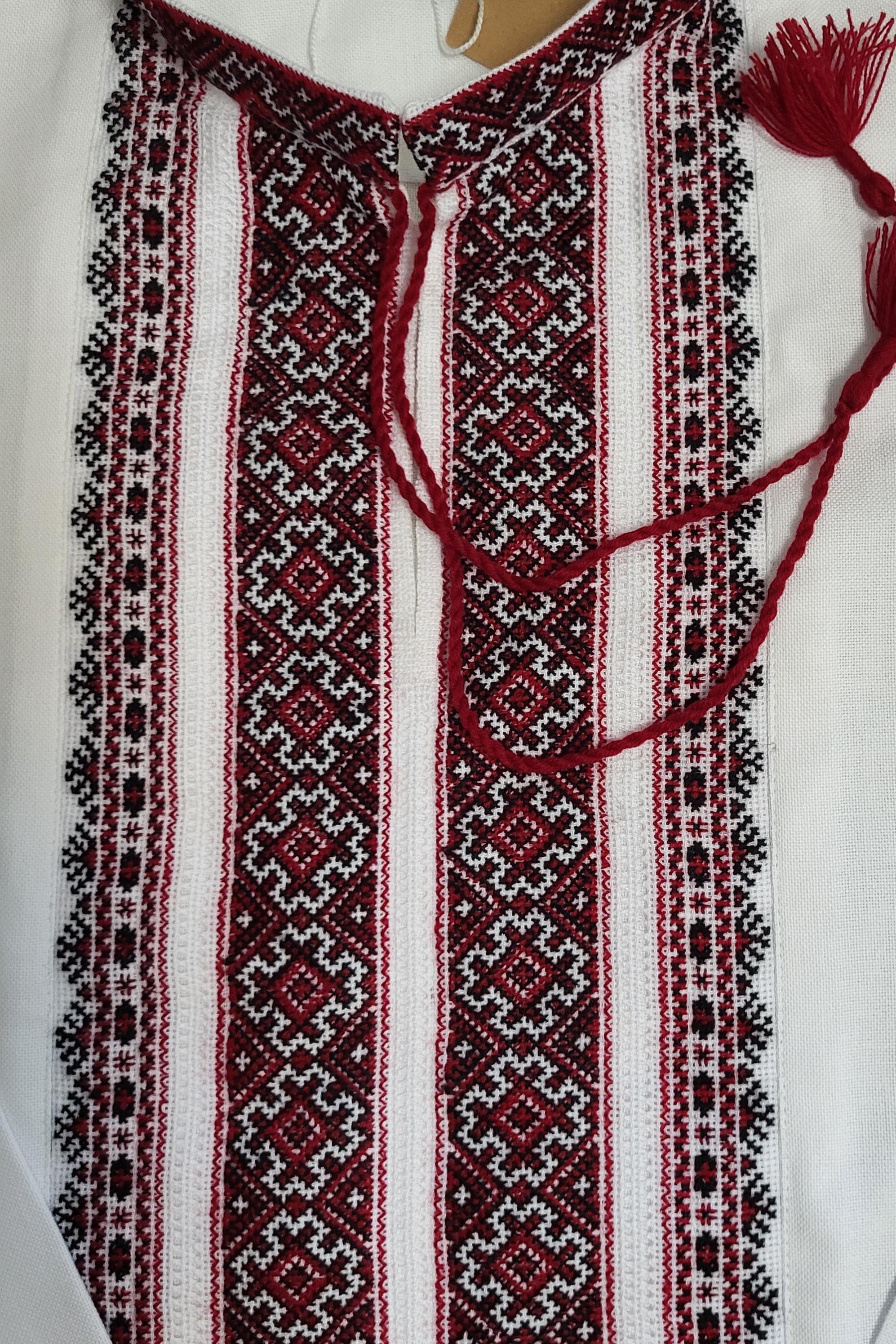 Вишиванка чоловіча ручної роботи на домотканому полотні вишиті вставки органічна р. 52 - фото 4 Вишиванка чоловіча ручної роботи на домотканому полотні вишиті вставки органічна р. 52 - фото 4