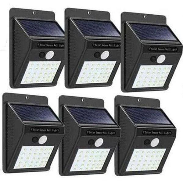 Уличный фонарь на солнечной батарее Solar Motion Sensor Light с датчиком движения 25 LED 6 шт Черный (5115/6U) - фото 2