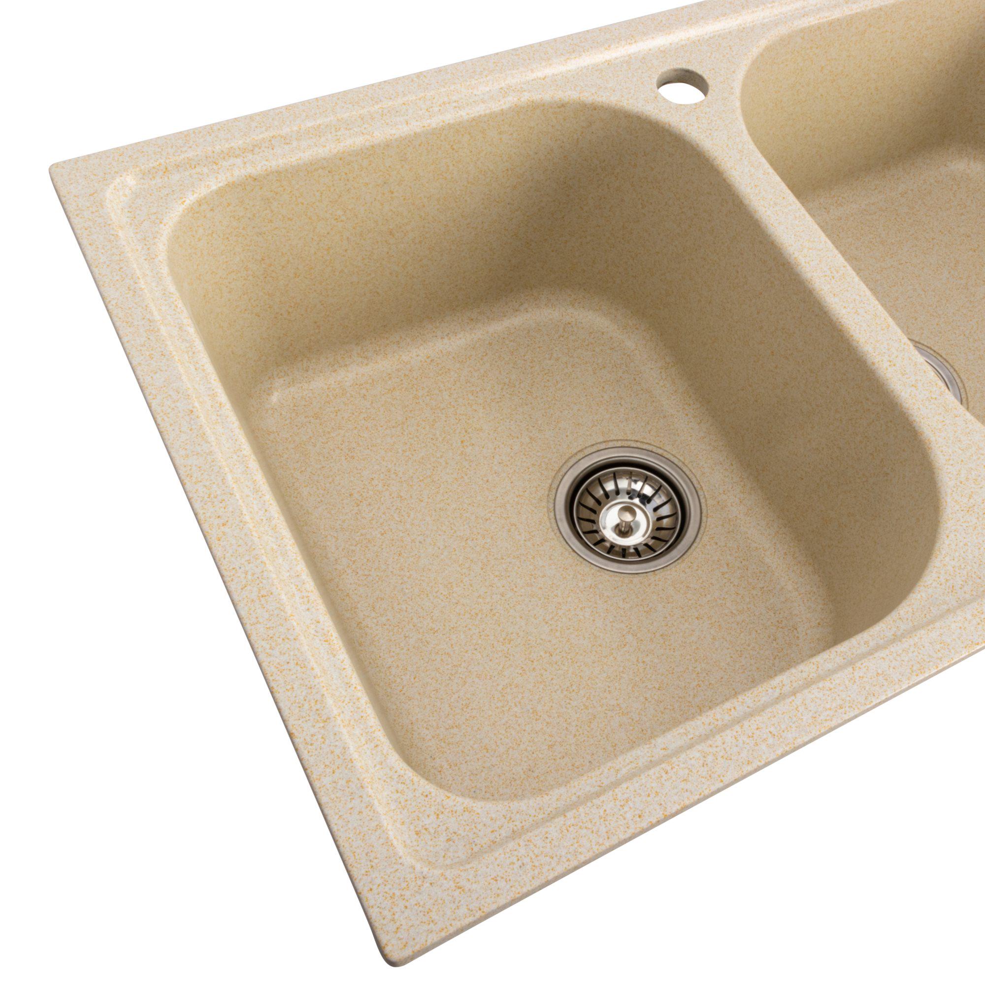 Мийка для кухні гранітна Platinum 7950 Equatoria матова Пісок - фото 4 Мийка для кухні гранітна Platinum 7950 Equatoria матова Пісок - фото 4