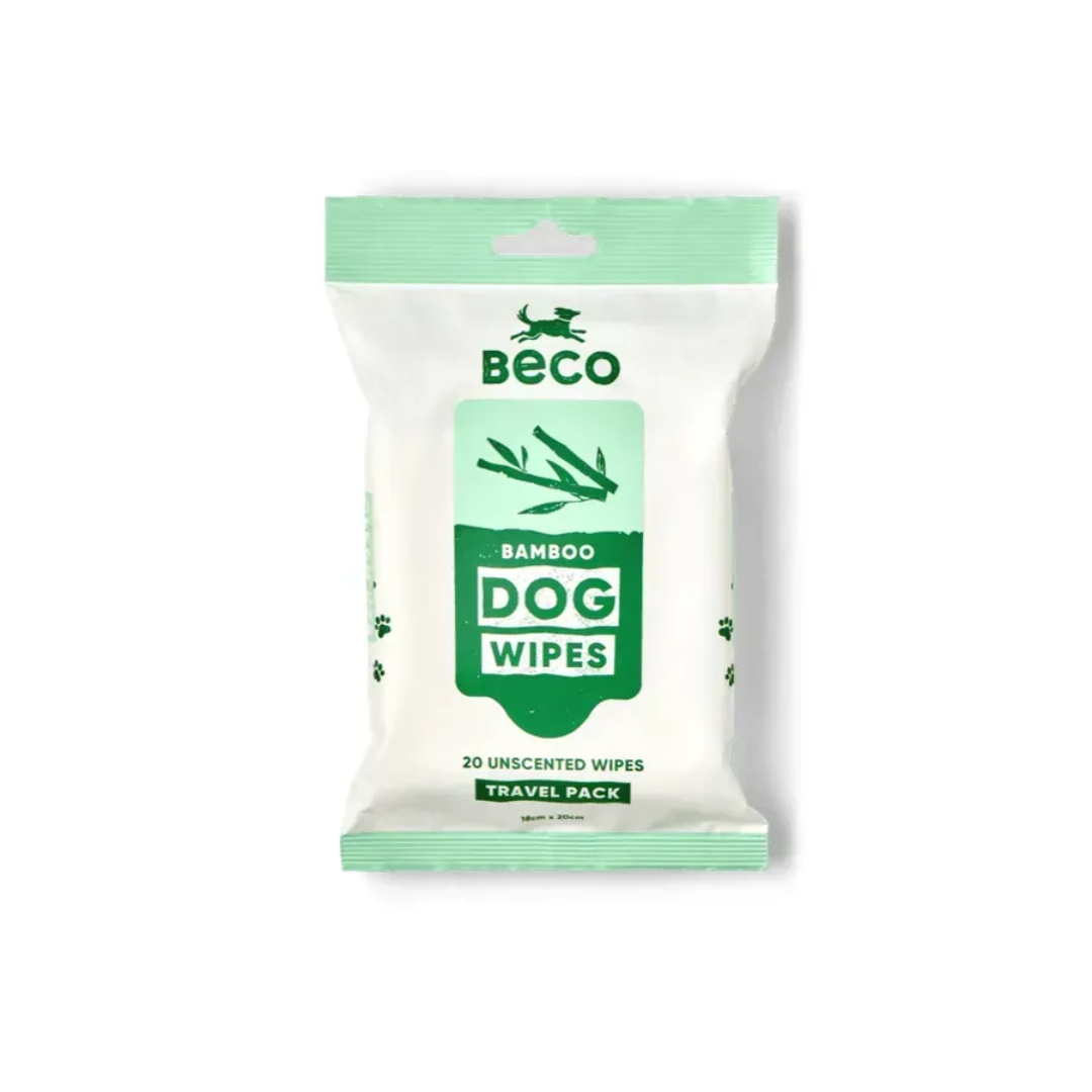 Салфетки влажные биоразлагаемые бамбуковые Beco Pets без запаха 20 шт.