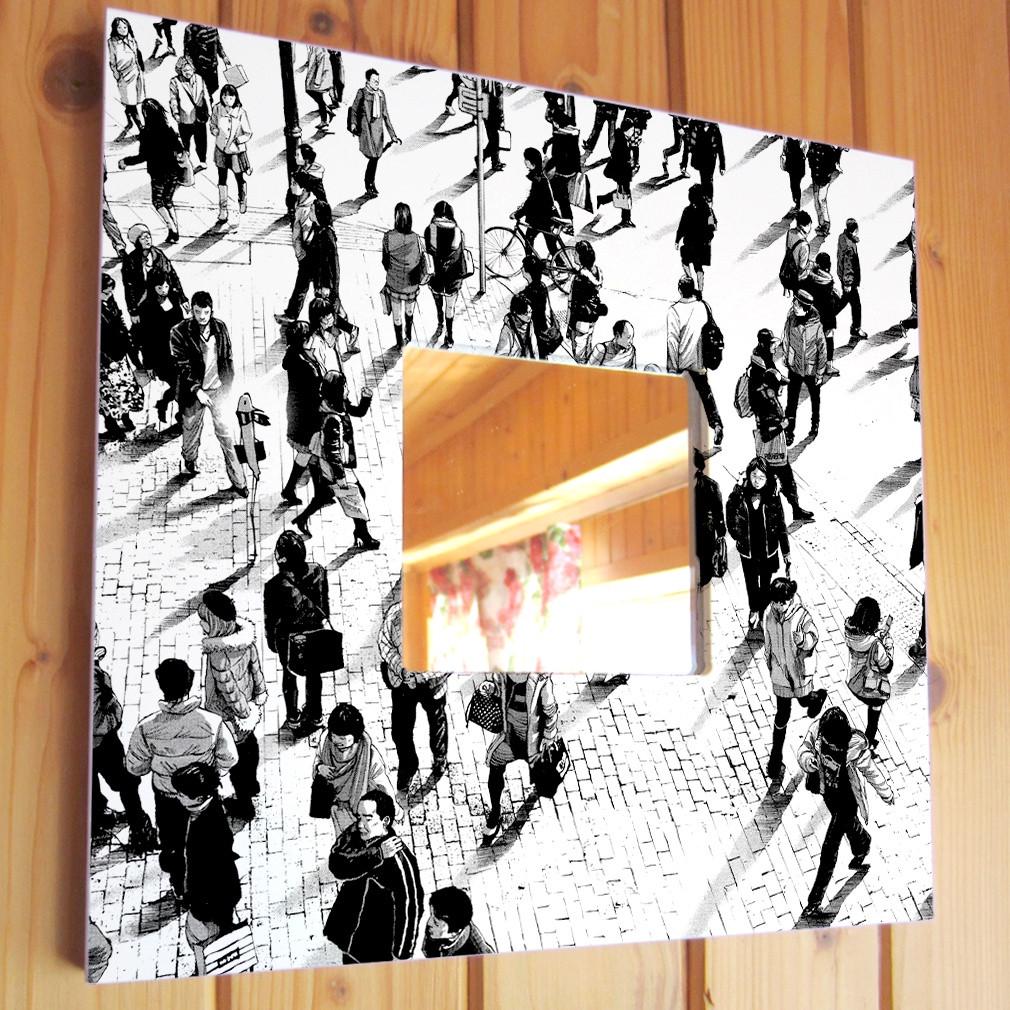 Зеркало декоративное Толпа Люди 260х260 мм (M00632) Зеркало декоративное Толпа Люди 260х260 мм (M00632)