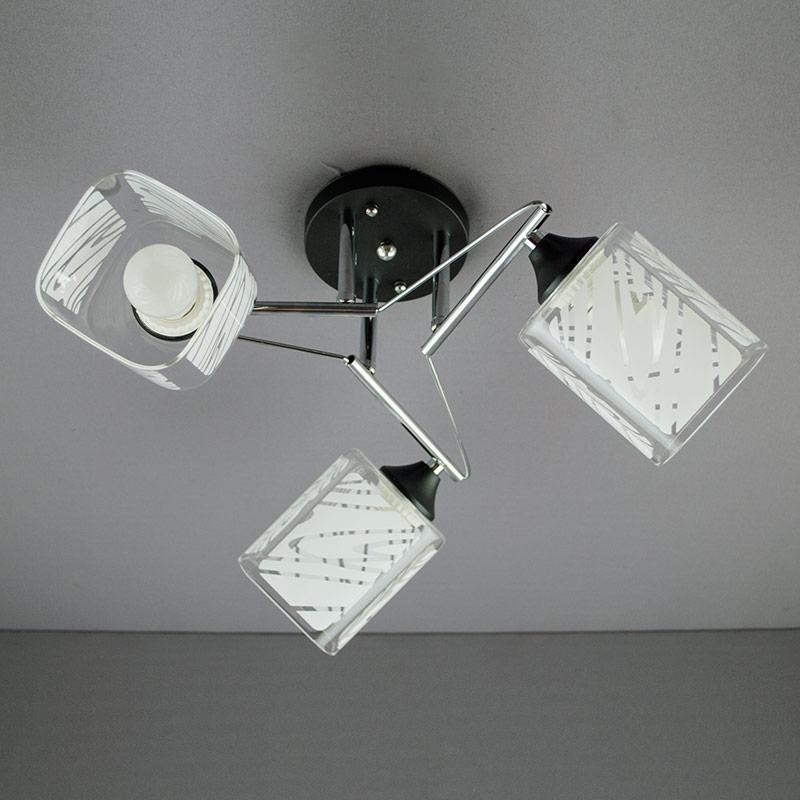 Люстра стельова Light House SR-13694/3 CR/BK Хром