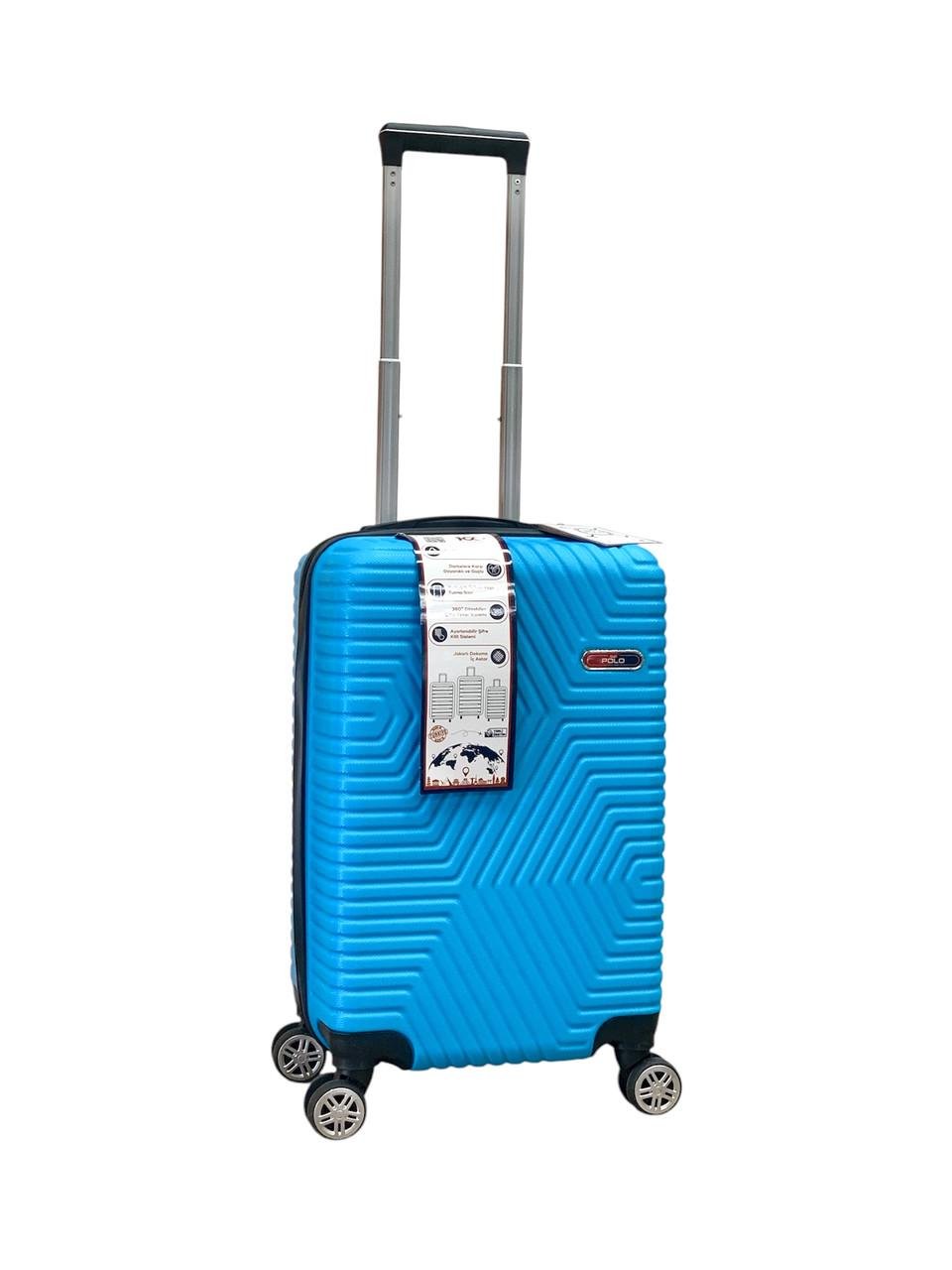 Чемодан Polo ПК010-S поликарбонат на 4-х двойных колесах маленький S 50 л Бирюзовый - фото 1 Чемодан Polo ПК010-S поликарбонат на 4-х двойных колесах маленький S 50 л Бирюзовый - фото 1