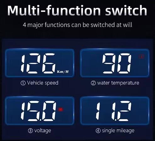 Бортовой компьютер для авто OBD2 HUD M3 с проекцией на стекло - фото 3 Бортовой компьютер для авто OBD2 HUD M3 с проекцией на стекло - фото 3