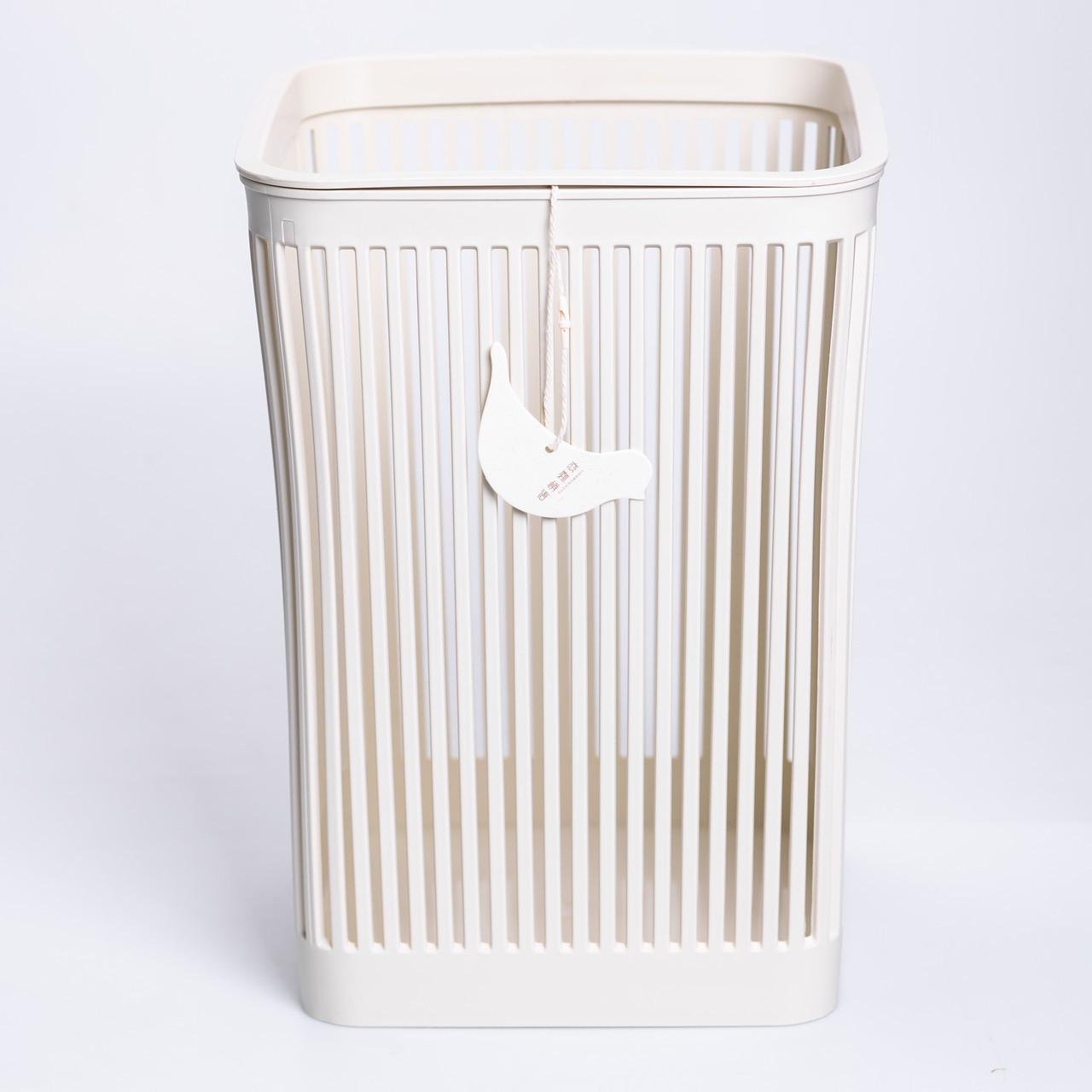 Корзина для мусора пластиковая для бумаги 22х22х30 см 8 л Бежевая (HP-45-9BE)