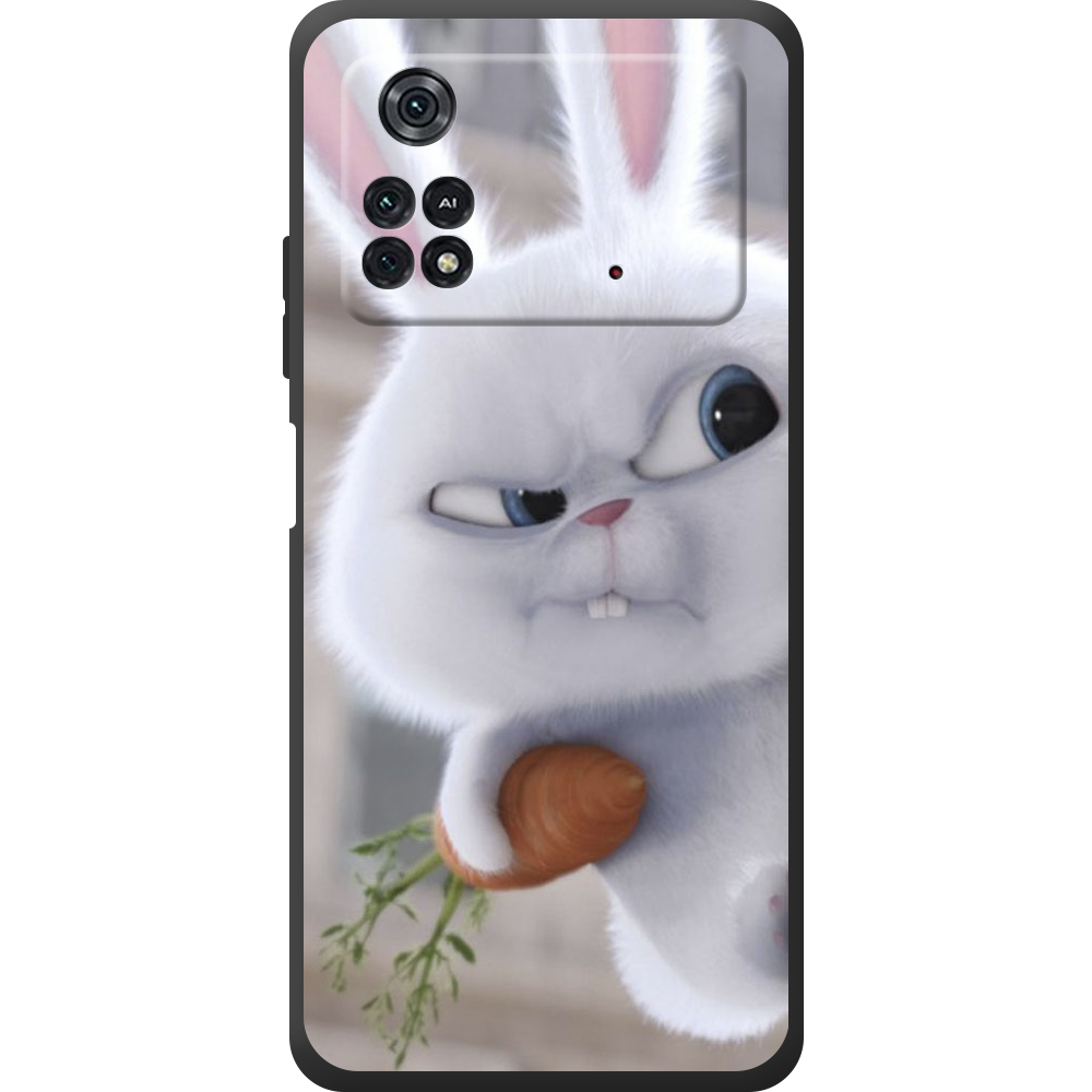 Чехол BoxFace Poco M4 Pro 4G Rabbit Snowball Черный силикон (44475-up1116-44485)