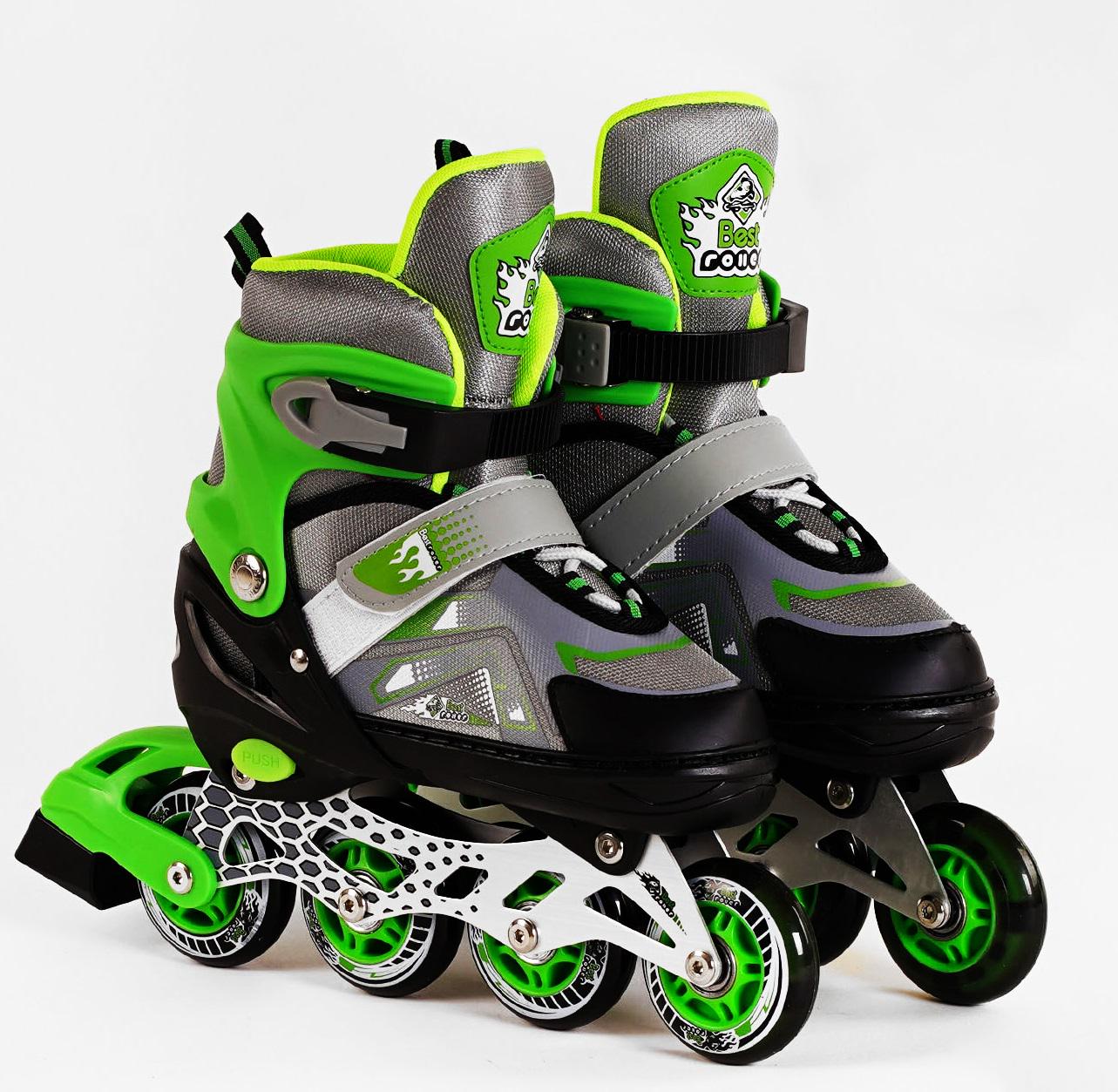 Роликові ковзани Best Roller PU колеса що світяться в сумці р. 38-42 ...
