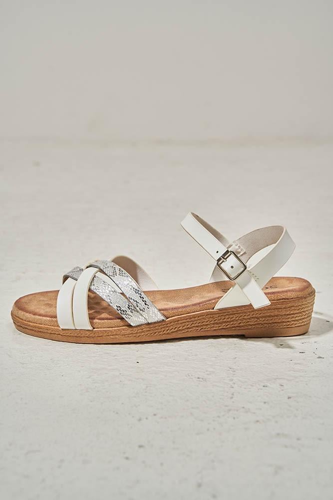 Босоножки женские Soprano р. 41 Бело-коричневый (152870)