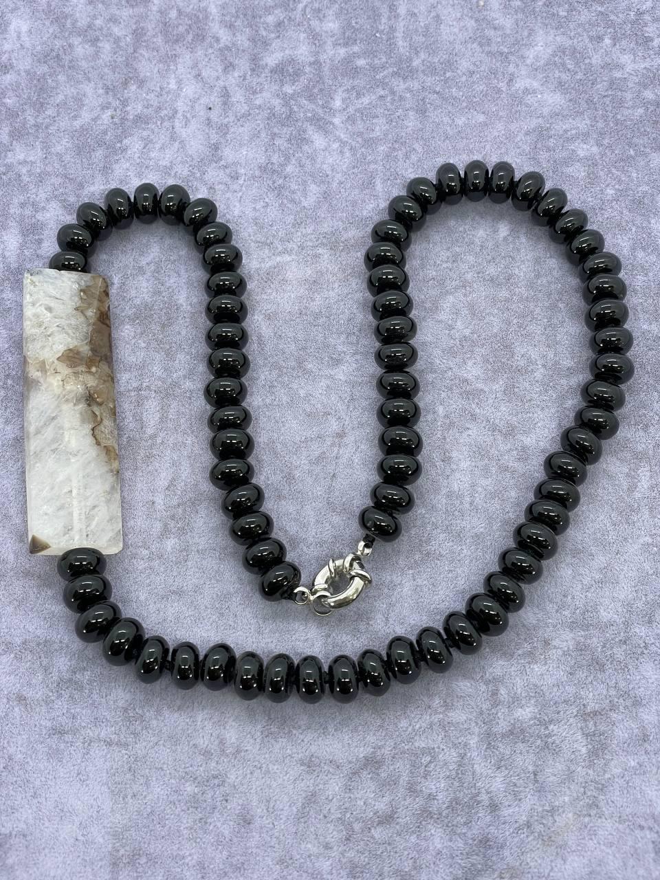 Бусы агат 55 см Разноцветный (1268)