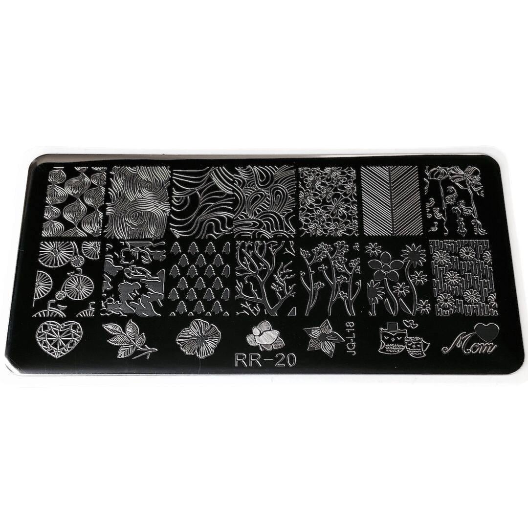 Пластина для стемпинга Richcolor Цветы RR-20