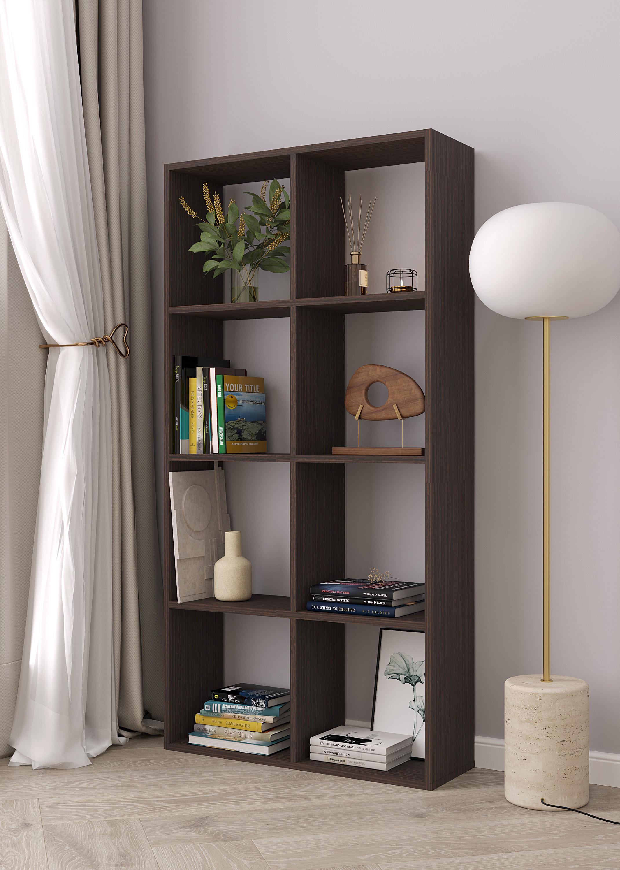 Стелаж на 8 комірок 1430х720х230 мм Венге (NT-10) - фото 2 Стелаж на 8 комірок 1430х720х230 мм Венге (NT-10) - фото 2