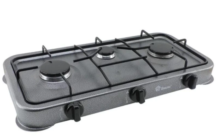Настольная газовая плита Domotec MS-6603 Таганок с 3 конфорками (MS-6603)