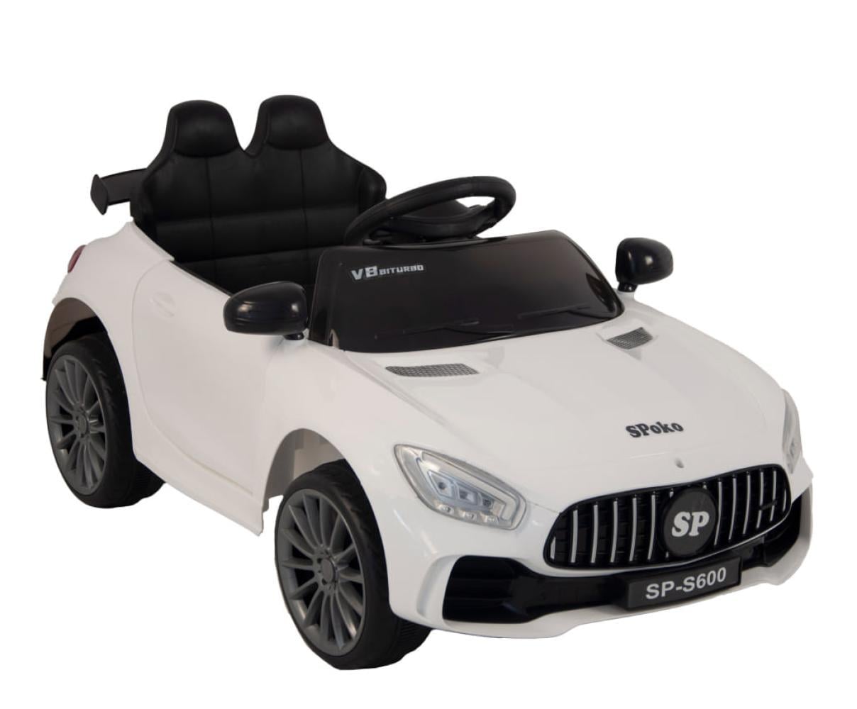 Электромобиль детский SPOKO SP-S600 аккумуляторный с пультом 2 мотора EVA Белый (147-76-42300217)