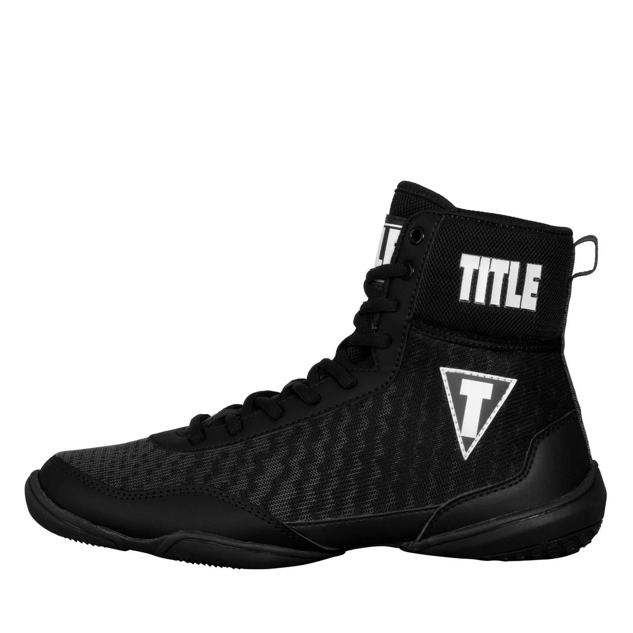 Боксерки боксерське взуття TITLE Boxing Predator II Shoes 2,0 р. 42 Black/Grey (TBS39 8.5 BK/GR)
