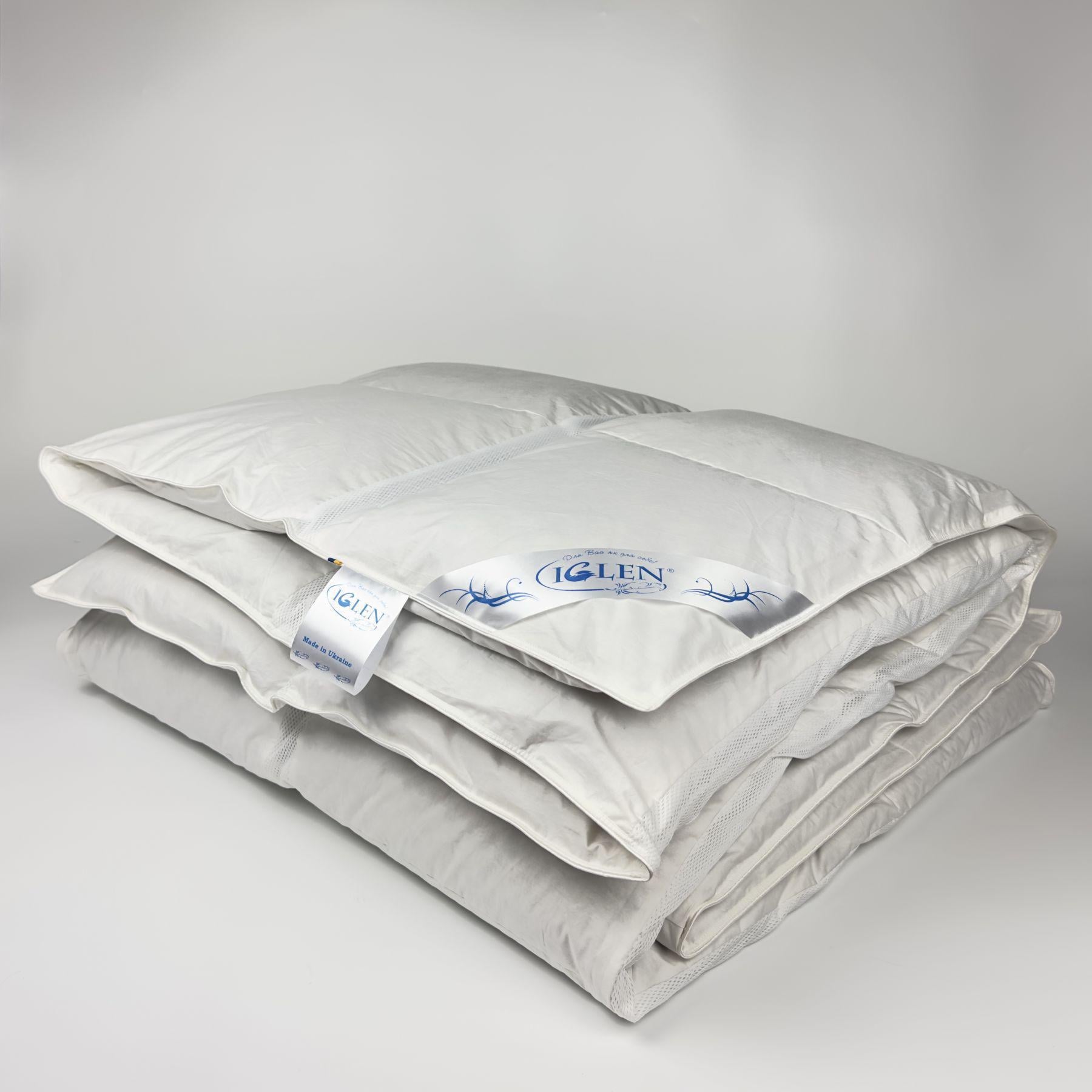 Одеяло демисезонное IGLEN Climate-comfort с белым гусиным пухом полуторное 140x205 см (140205110W)